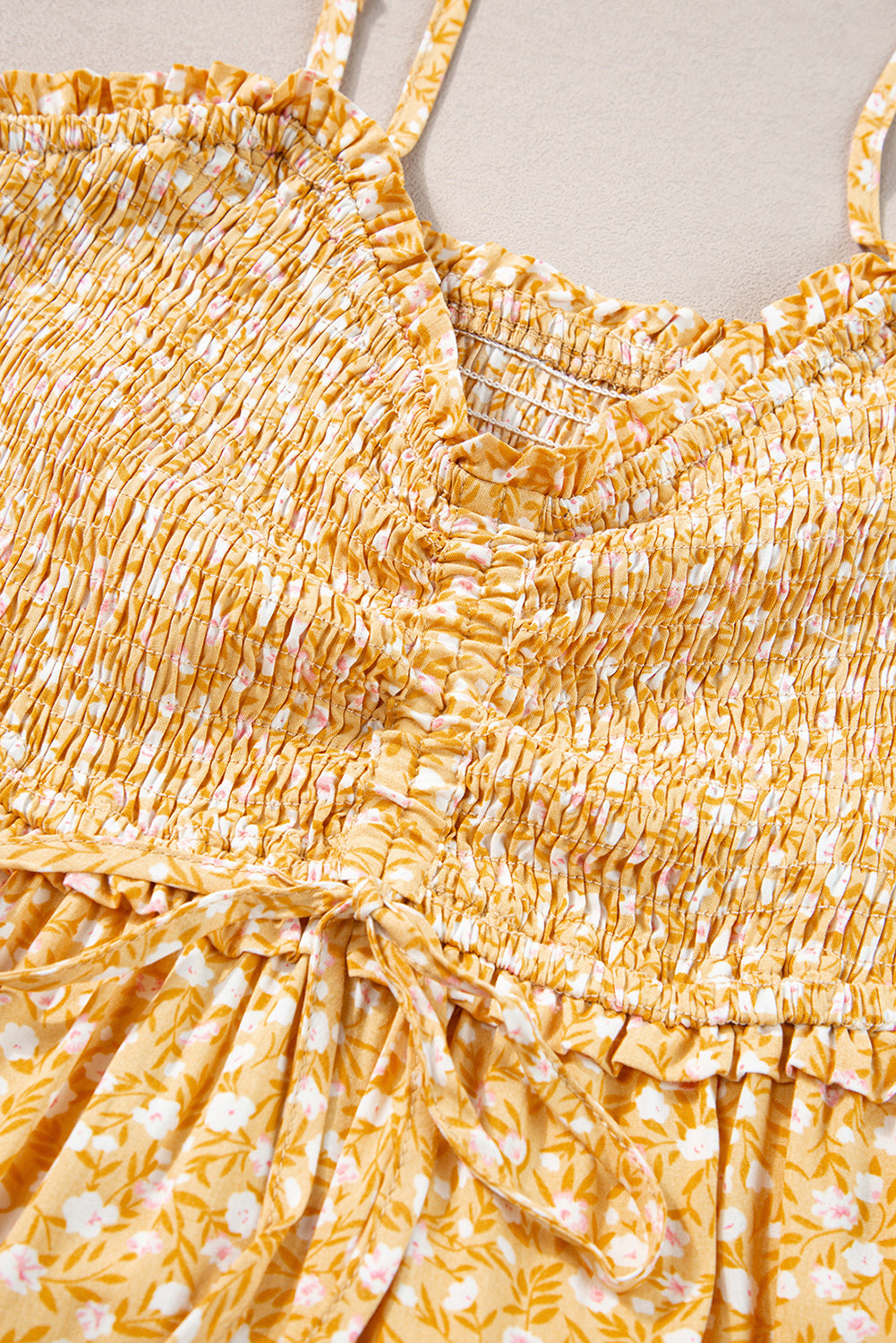 Yellow Frilly Maxi Dress