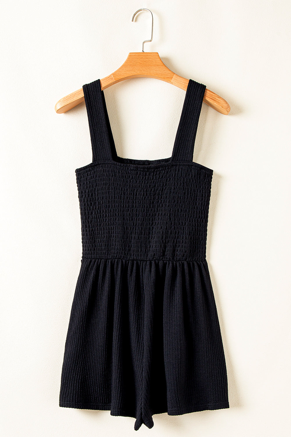 Black Smocked Romper
