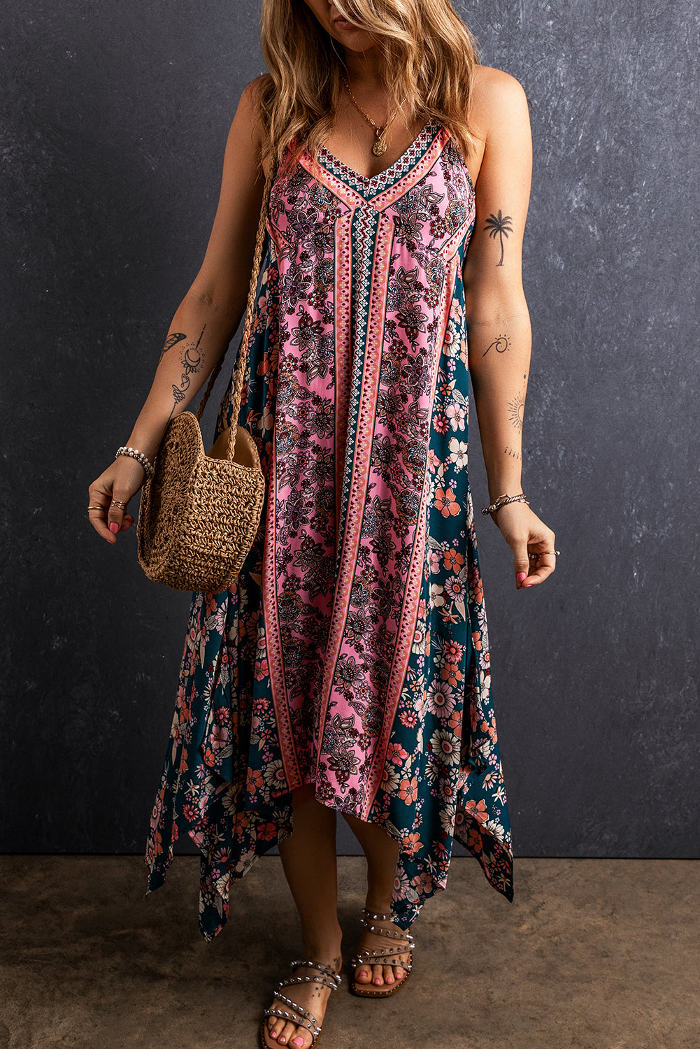 Pink Bohemian Long Sundress