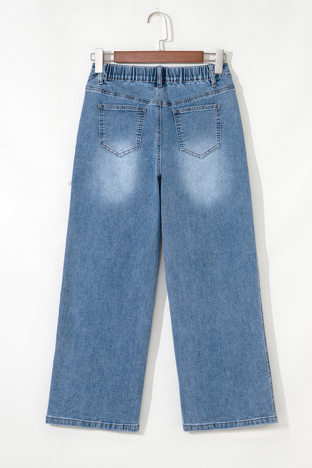 Blue Star Patchwork Wide Leg Jeans