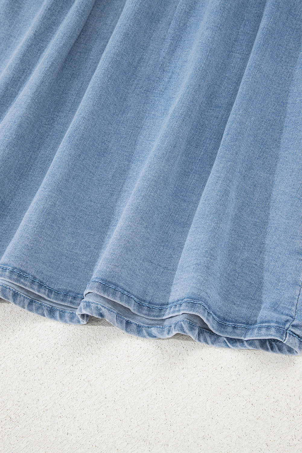 Square Bowknot Denim Dress