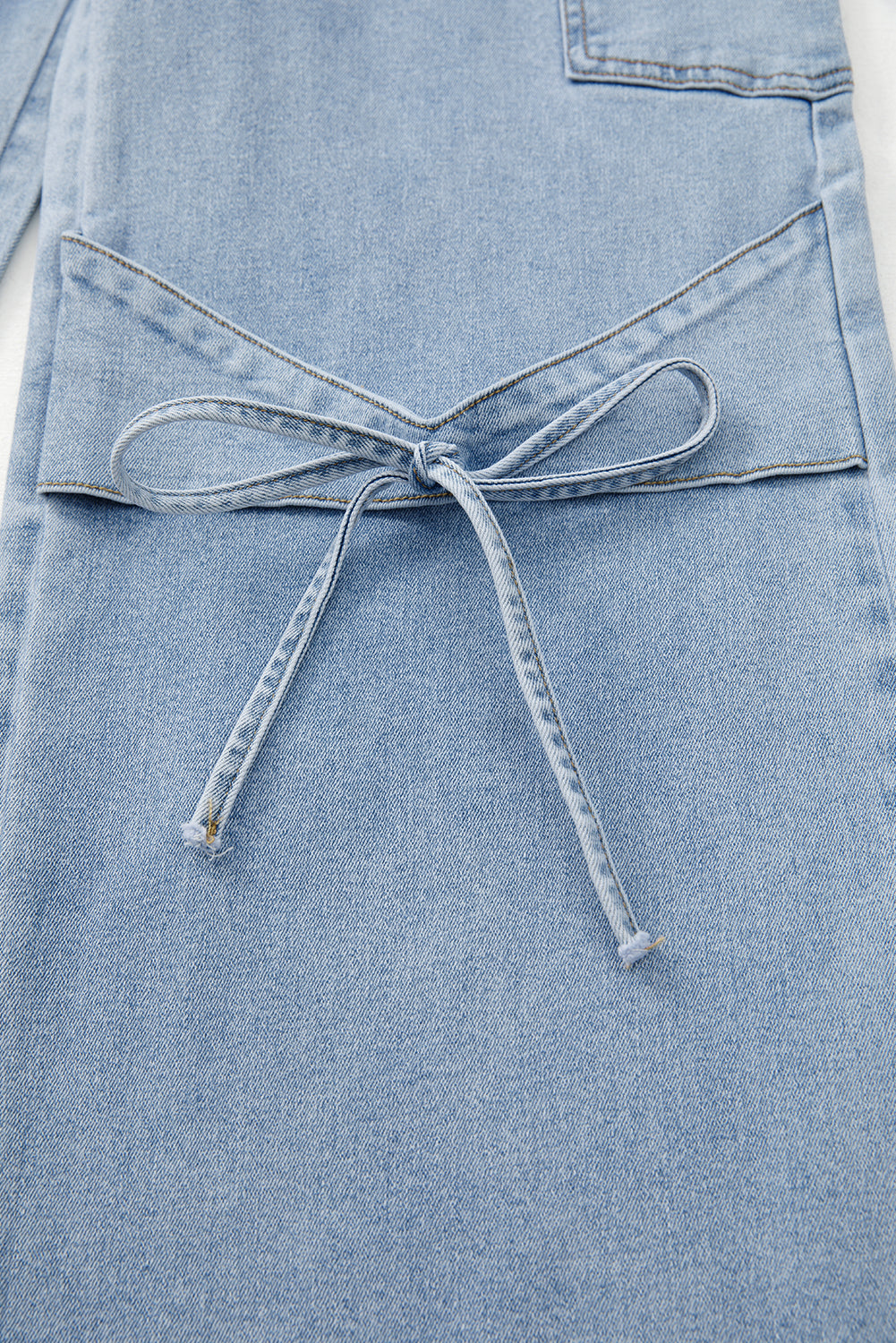 Blue Bowknot Cargo Jeans