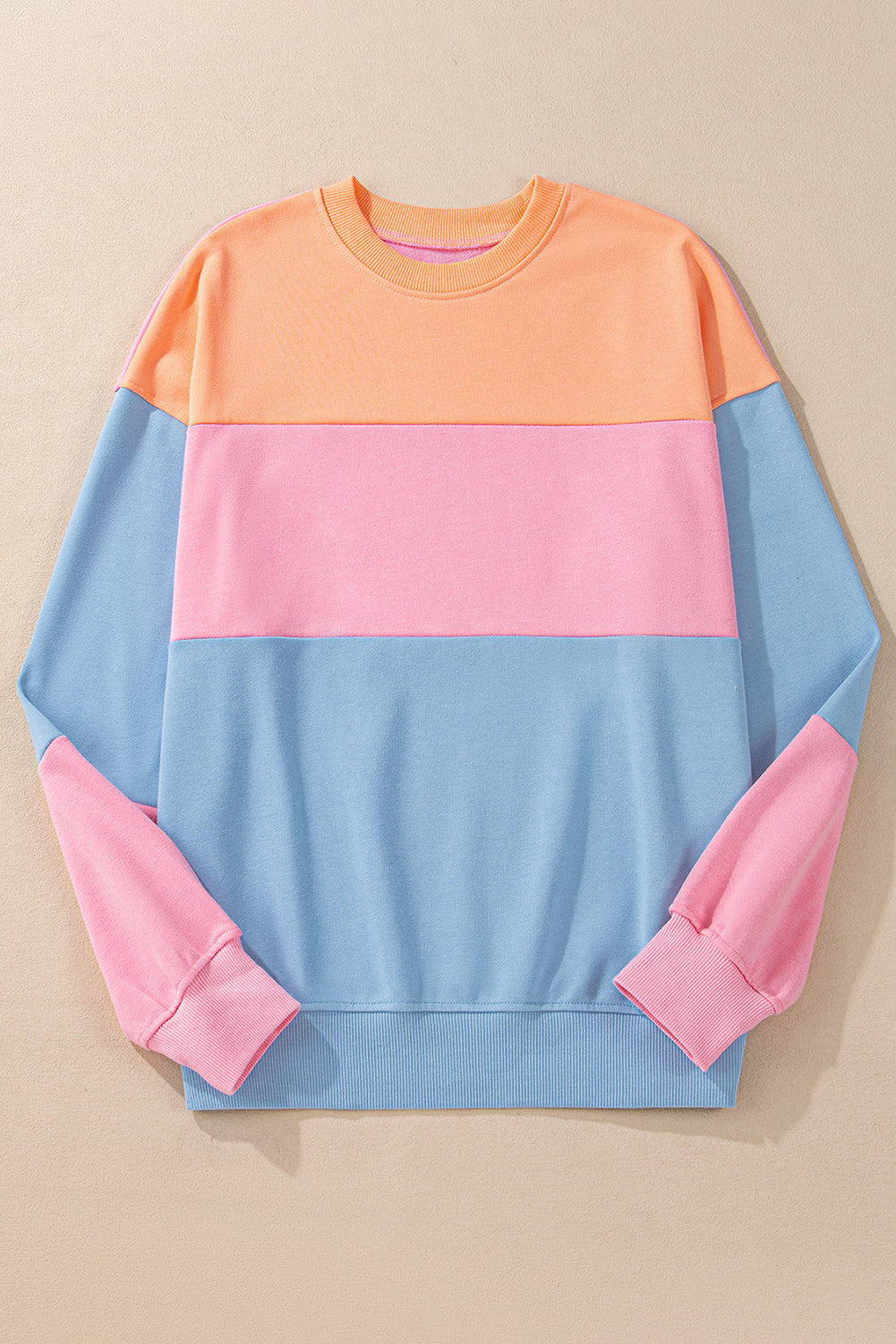 Sky Blue Colorblock Sweatshirt