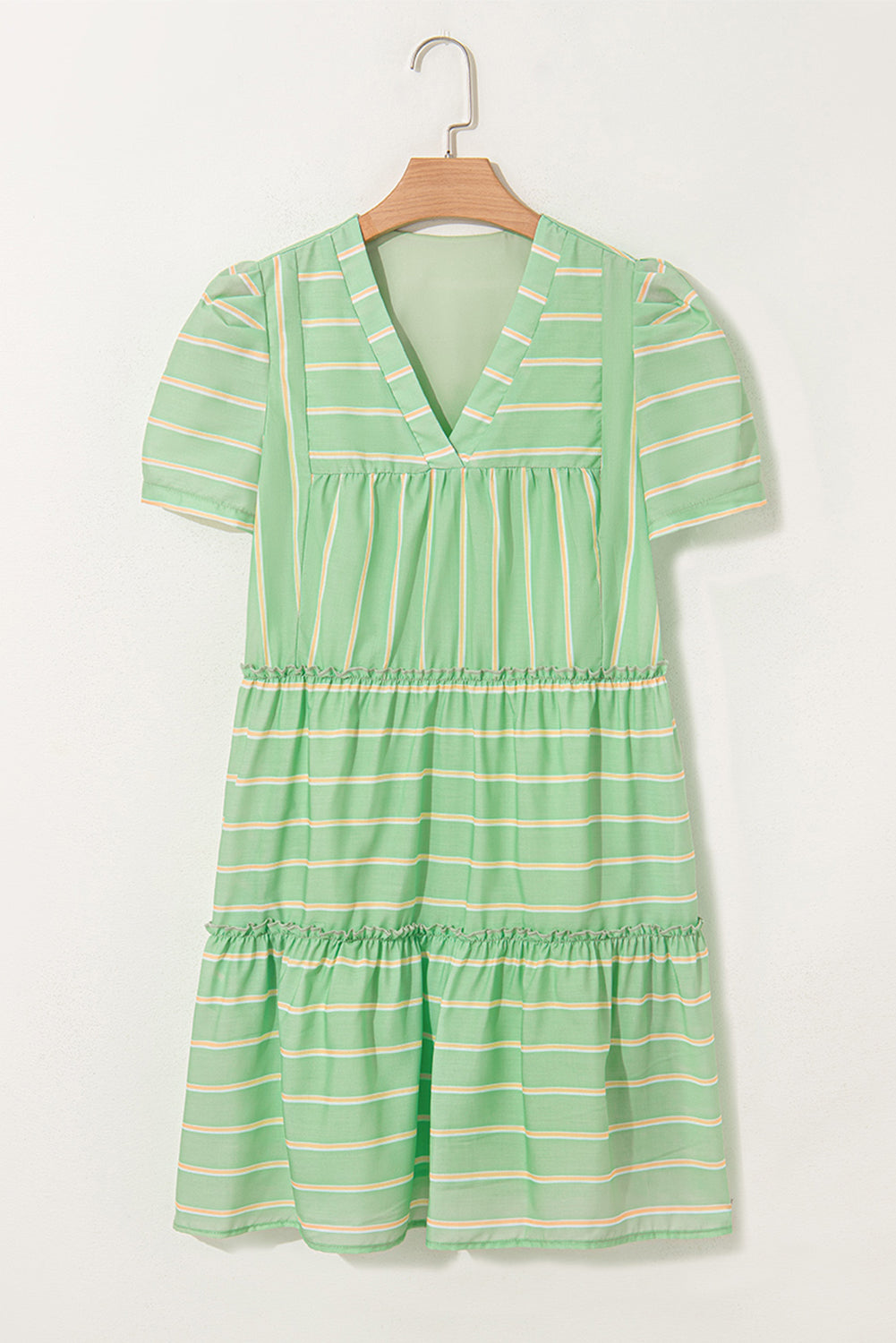 Green Stripe A-line Dress