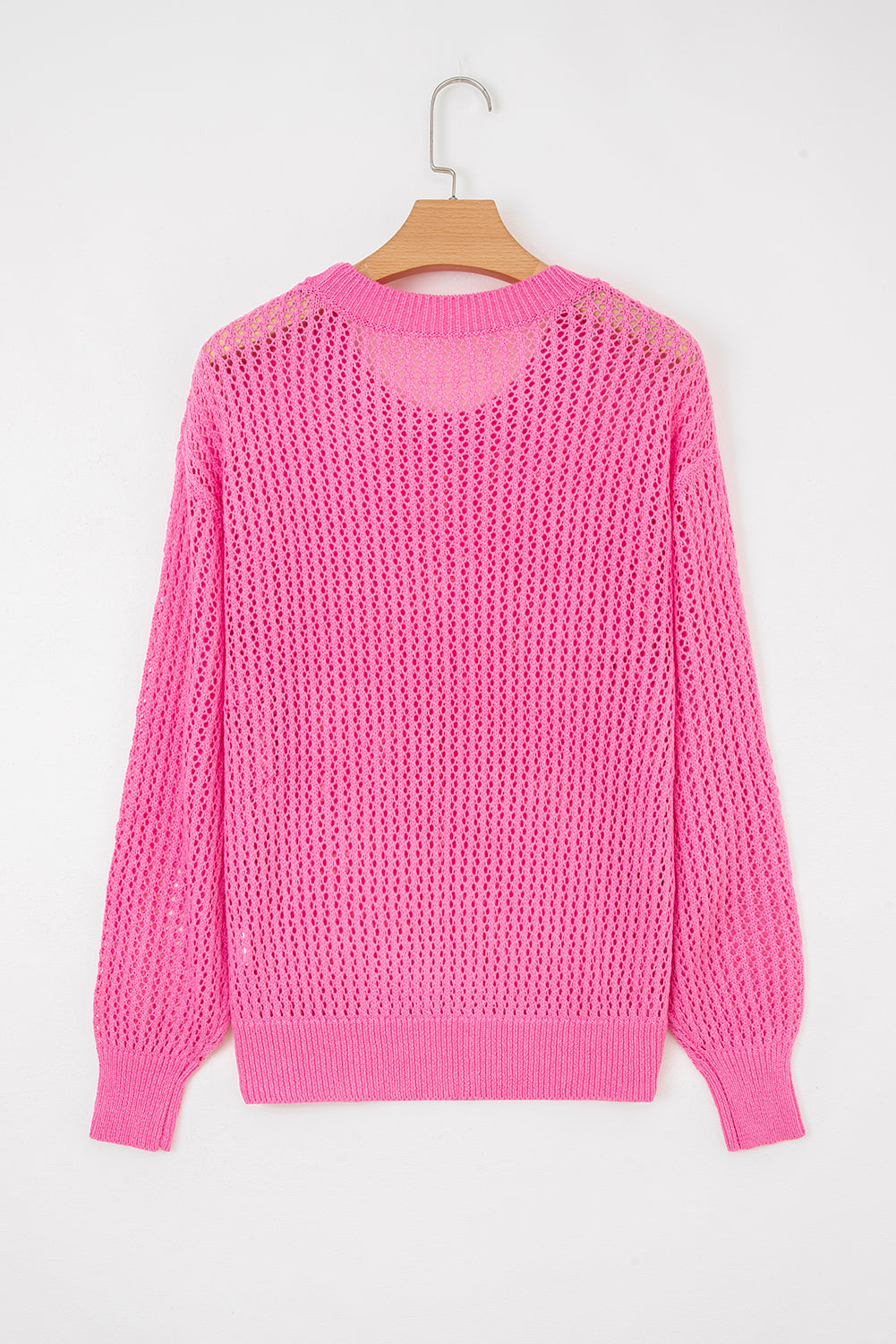 Pink Bow Knitted Drop Sweater