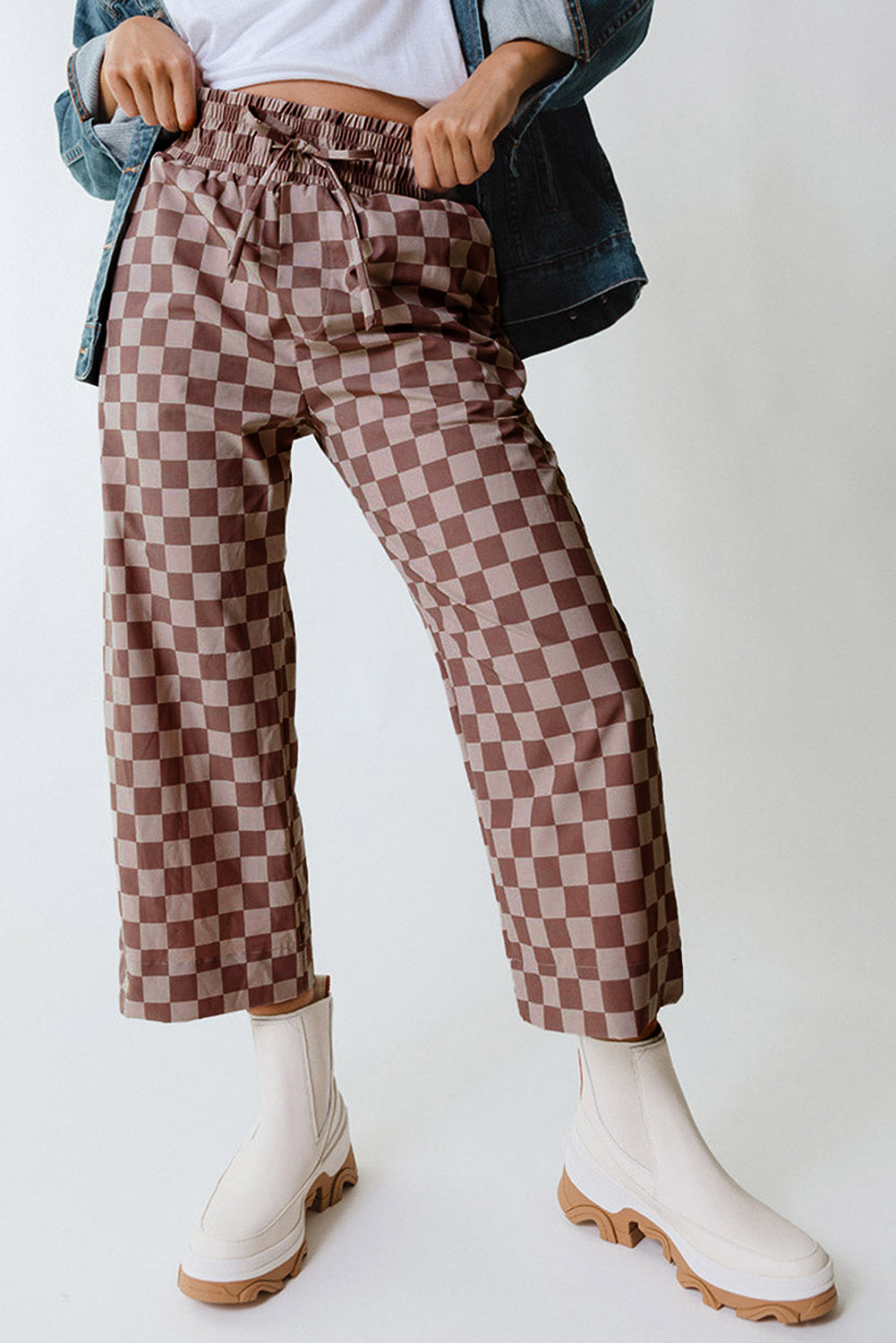 Khaki Checkered Pants