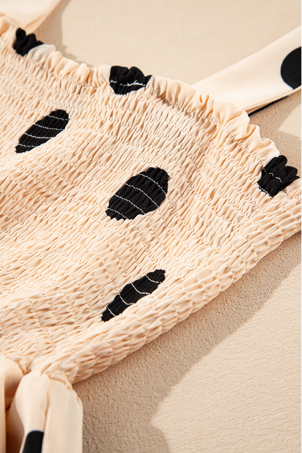Oatmeal Polka Dot Long Dress