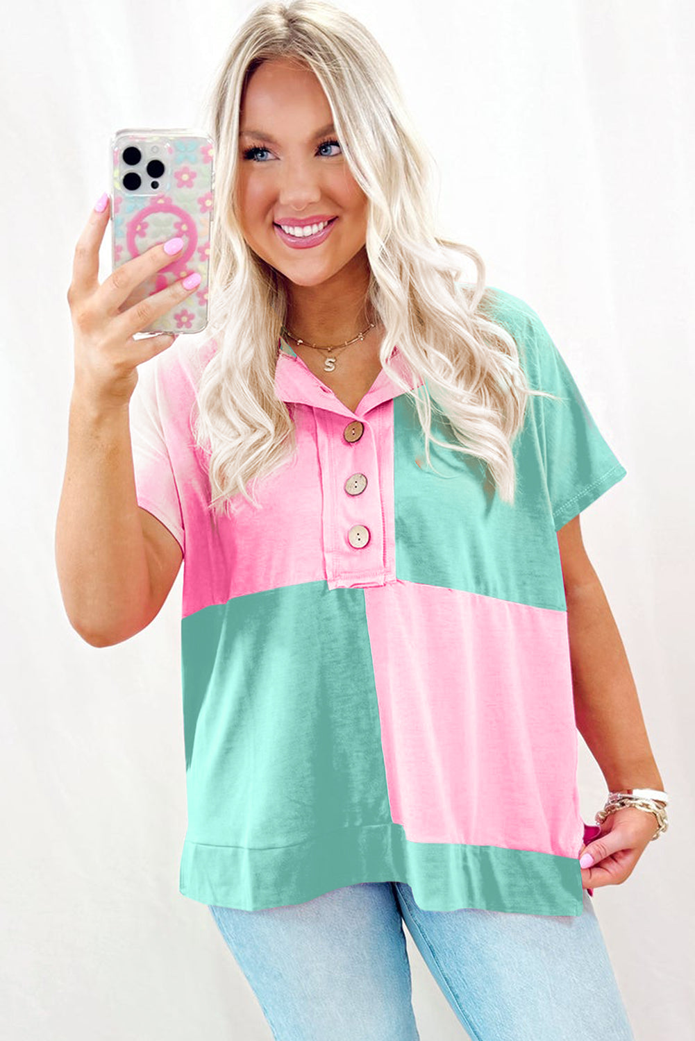 Mint Green Two Tone Shirt