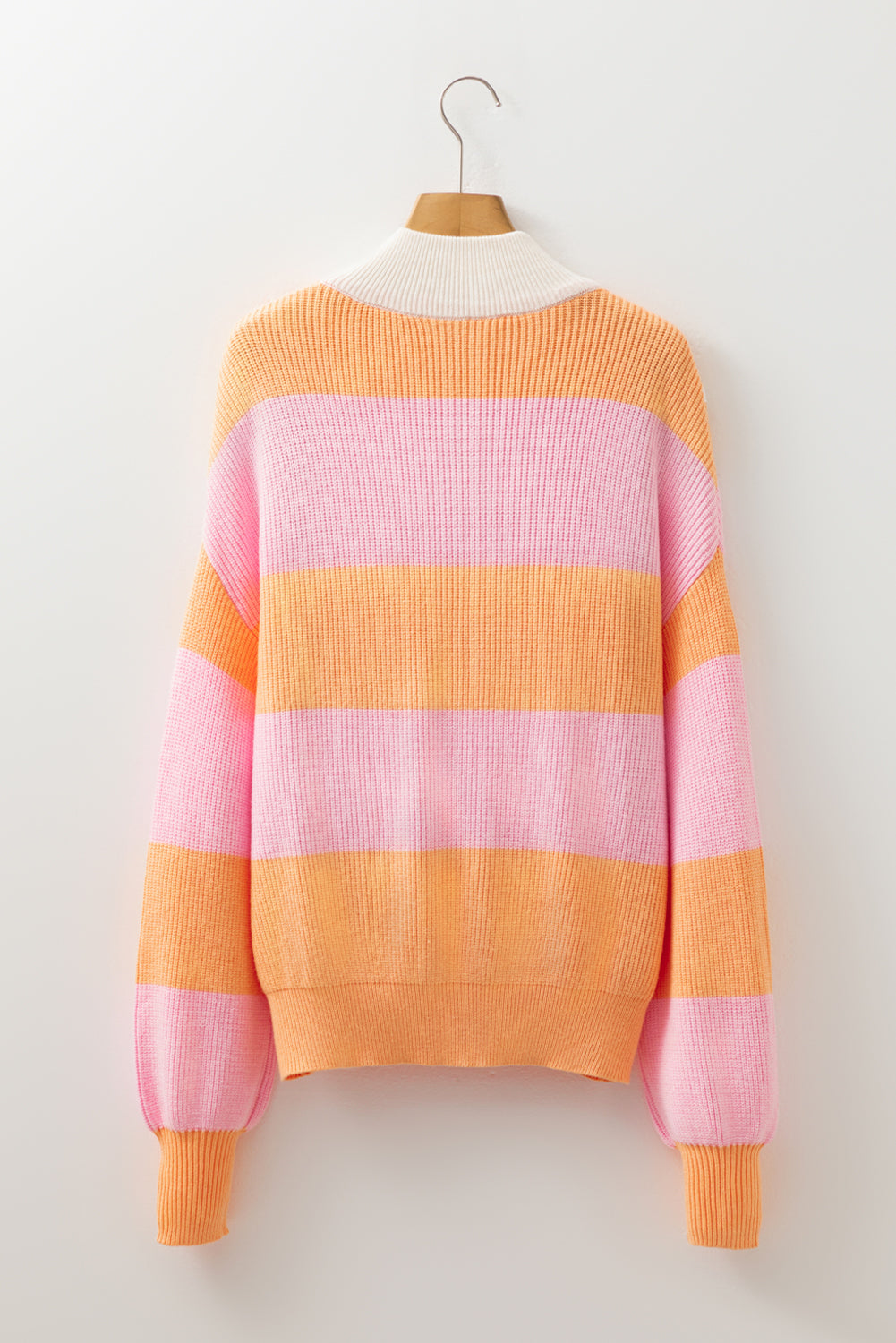 Orange Stripe Oversize Sweater