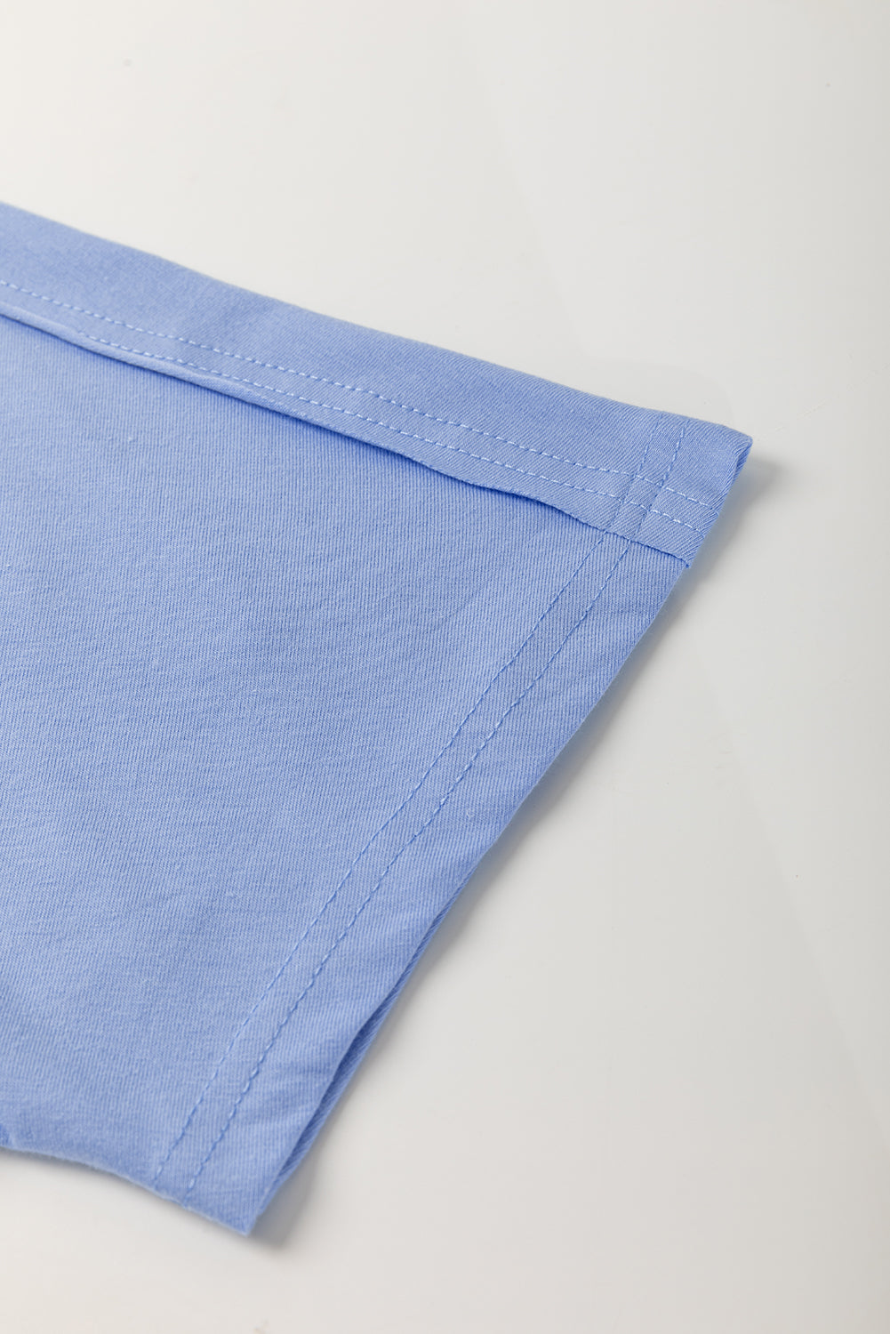 Sky Blue Flower Crew Neck Tee