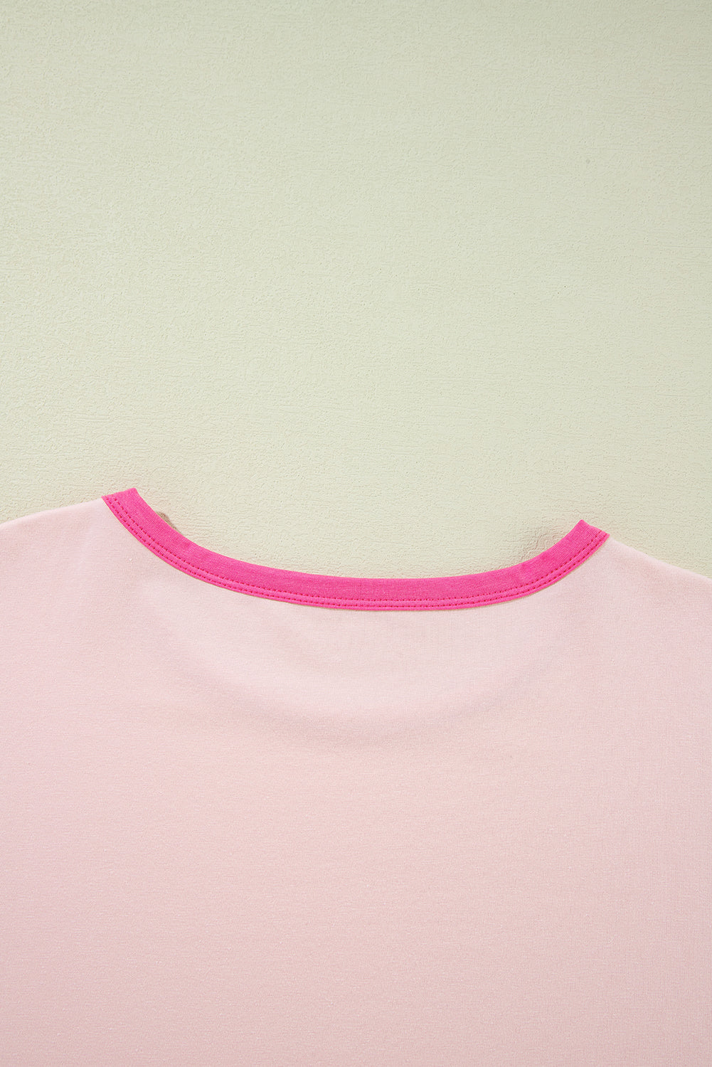 Pink Color Block Oversize Top