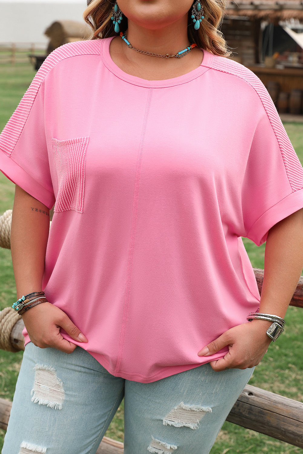 Bonbon Corded Patchwork Shirt