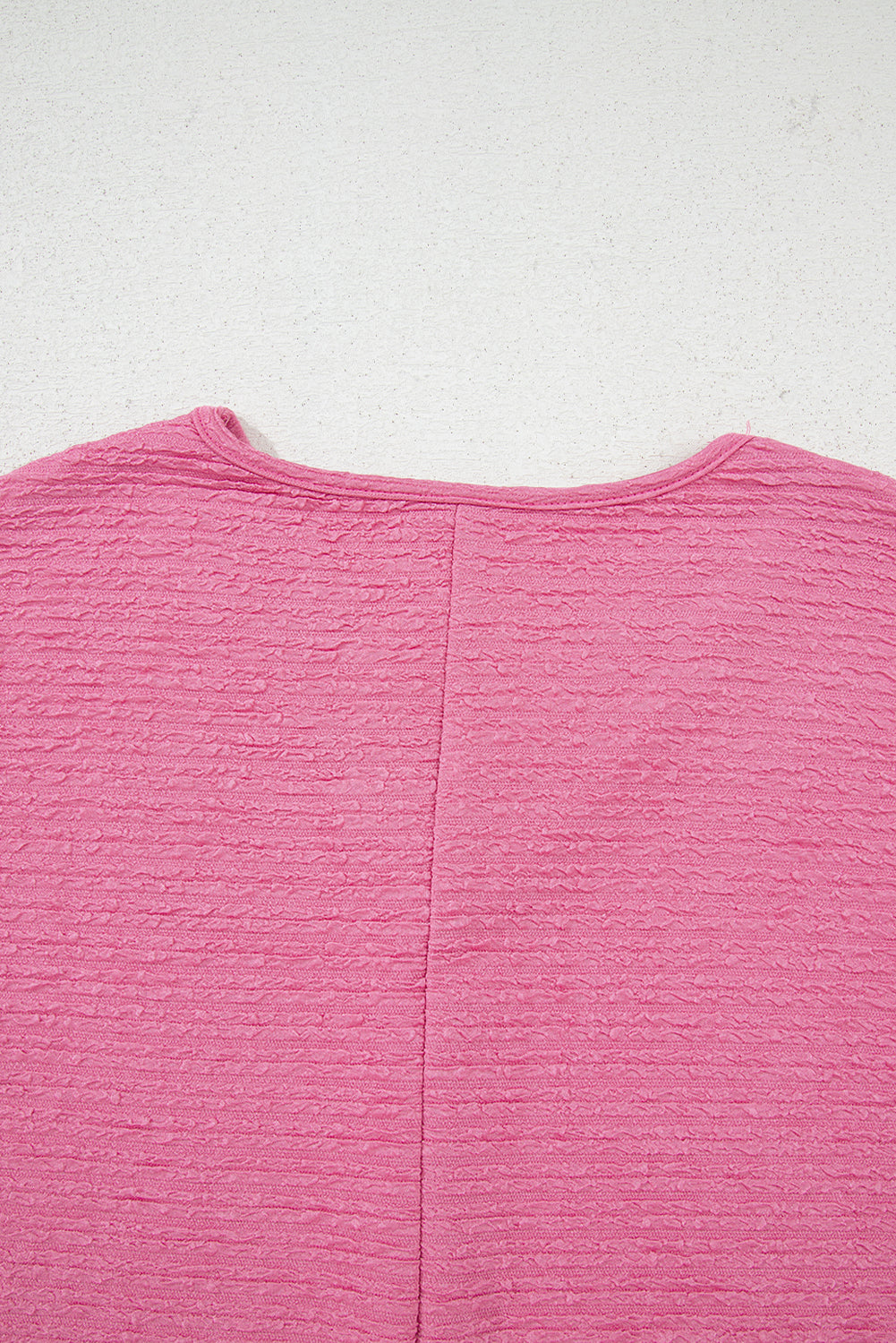 Pink Textured Shirt and Shorts Set