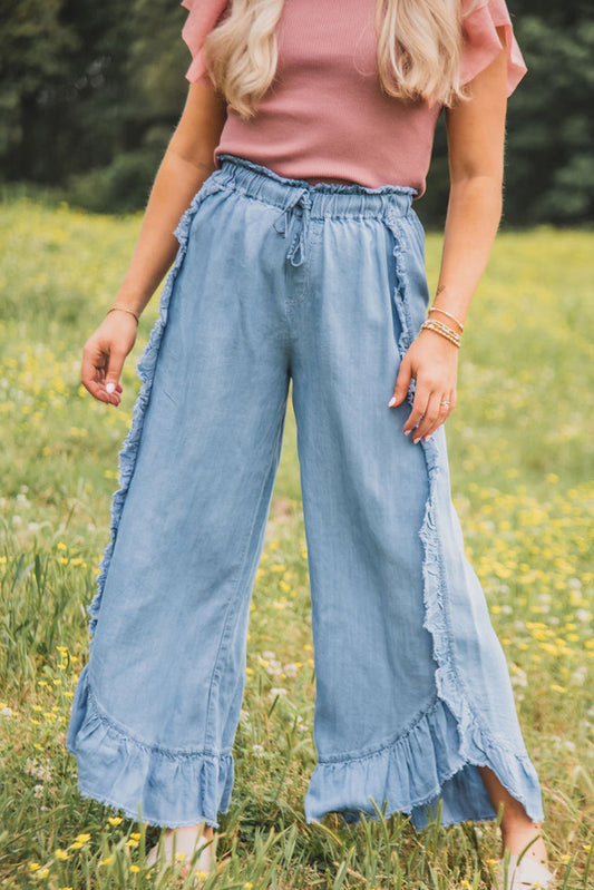 Light Wash Wide Leg Jeans