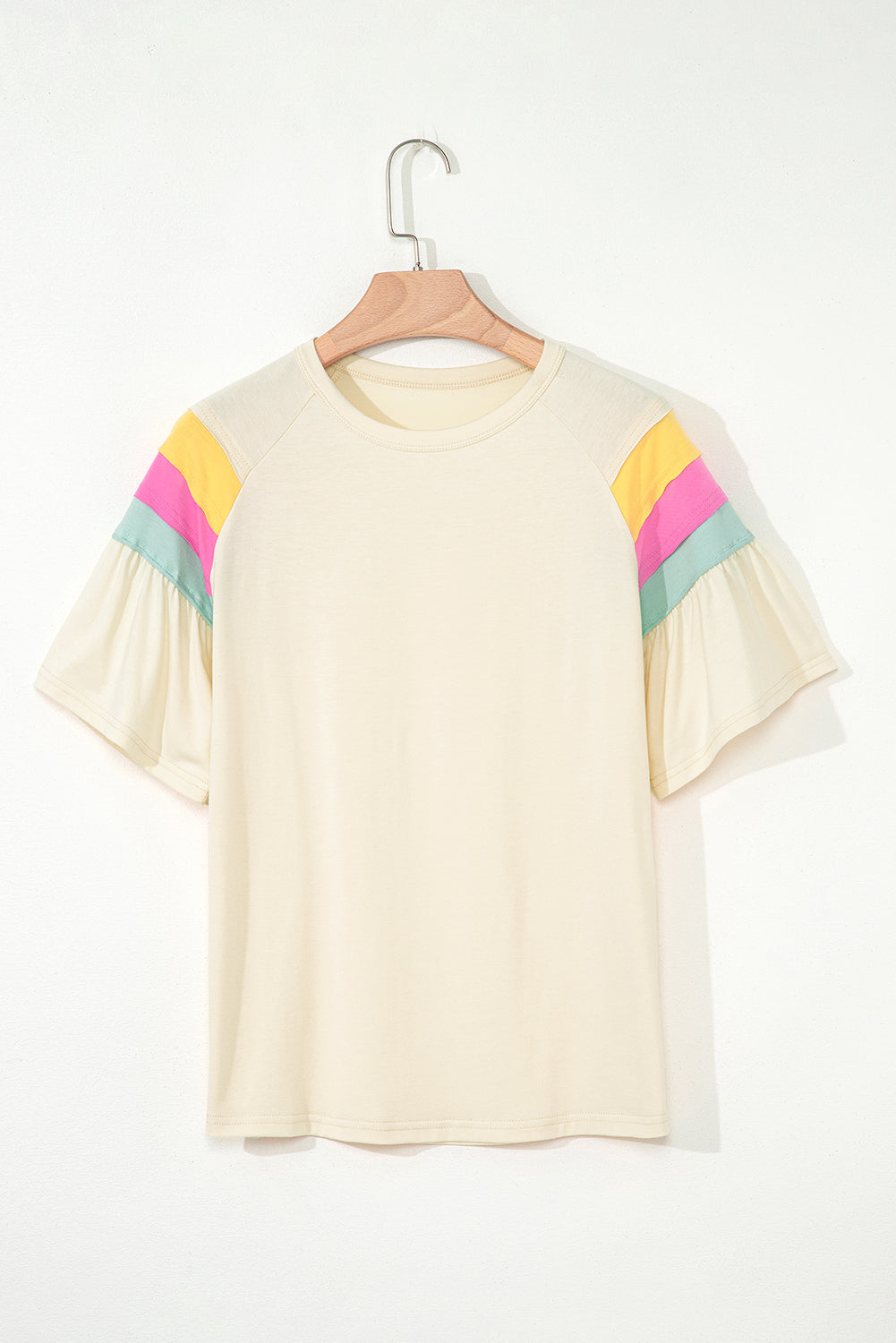White Color Block T Shirt
