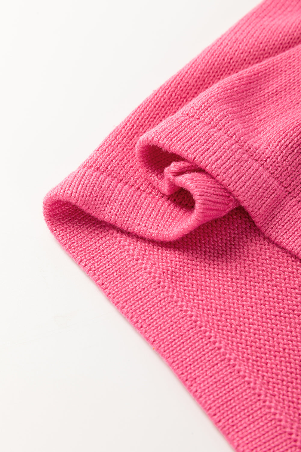 Bright Pink Pearl Detail Sweater Tank