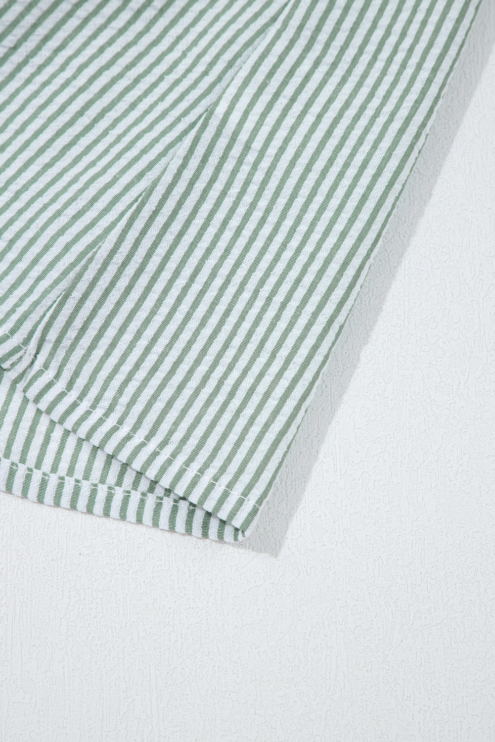 Green Stripe Lace Top