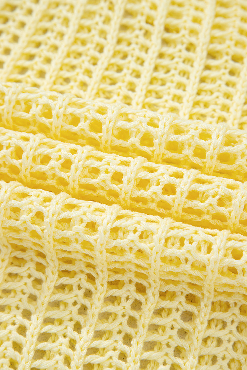 Yellow Cream Crochet Sweater Top