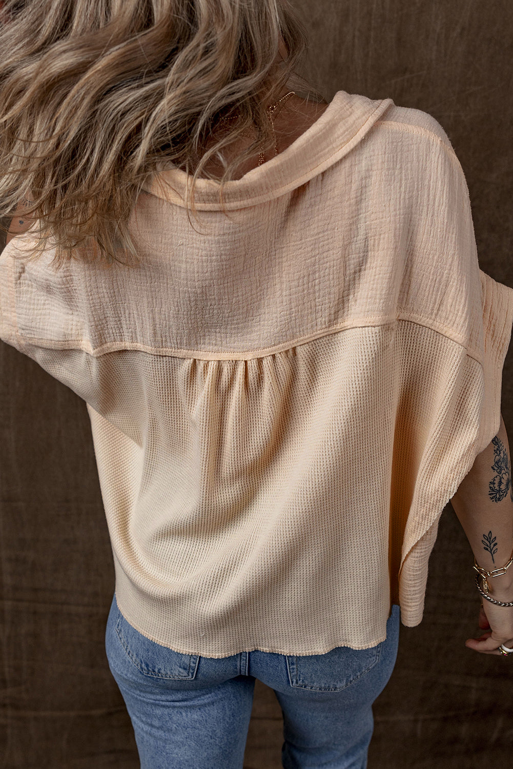 Beige Waffle Shirt
