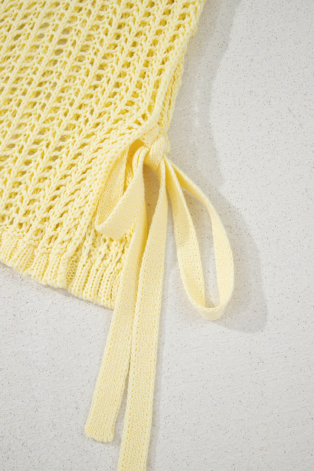 Yellow Cream Crochet Sweater Top