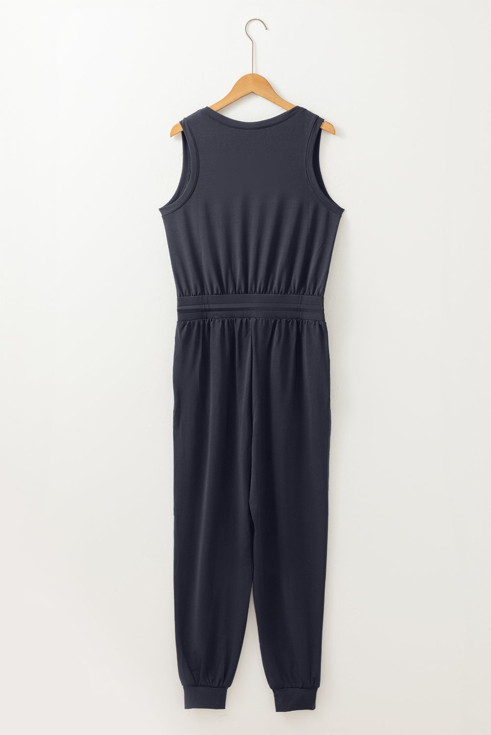 Black Casual Jogger Jumpsuit