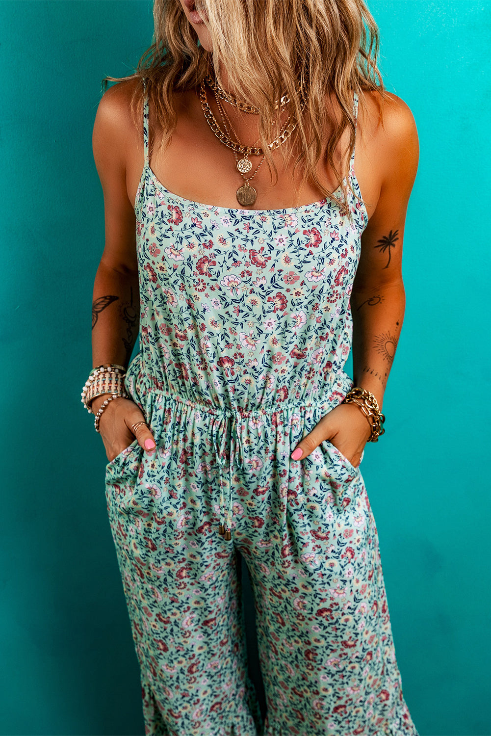 Green Bohemian Jumpsuit