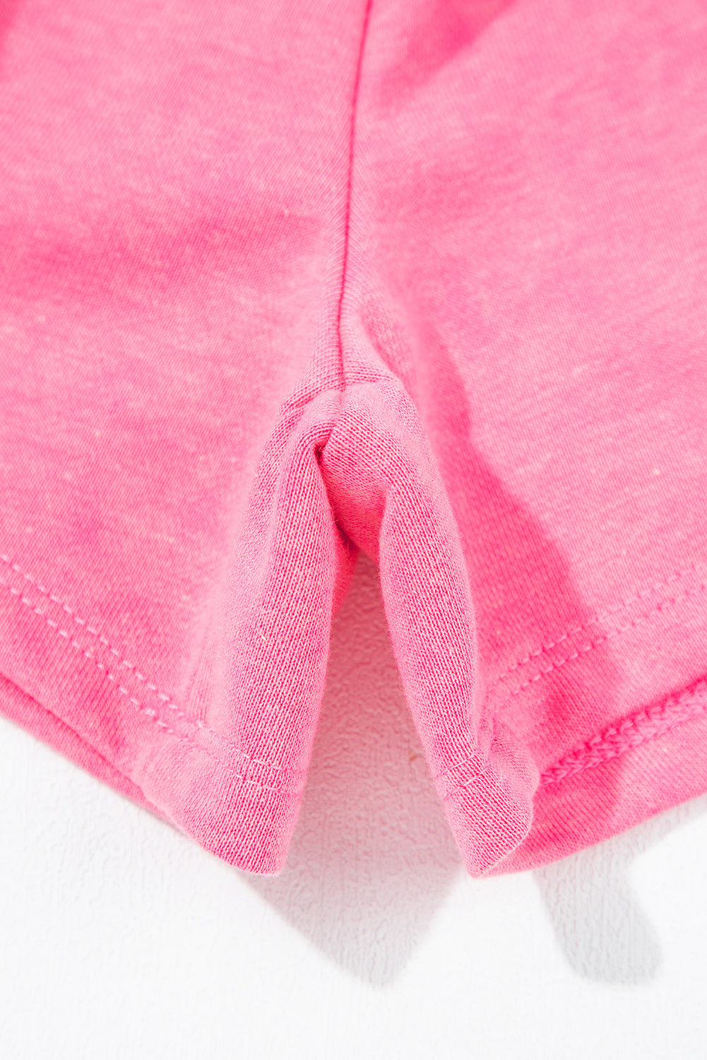 Hot Pink Mineral Wash Short Sleeve Romper
