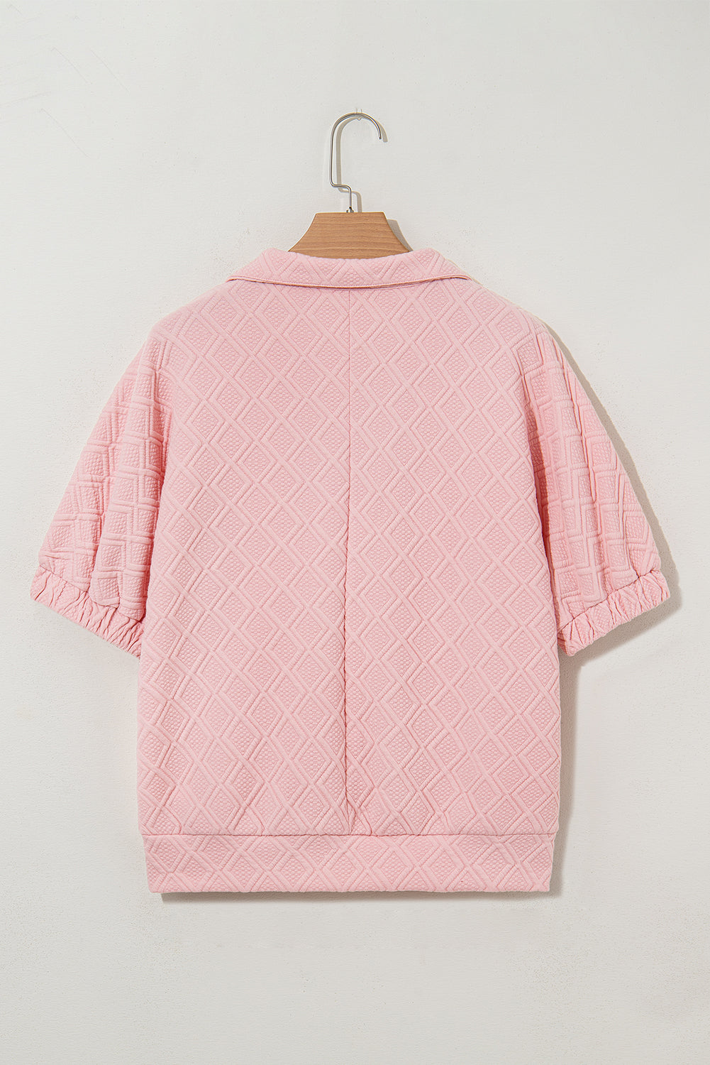 Light Pink Striped Collar Blouse