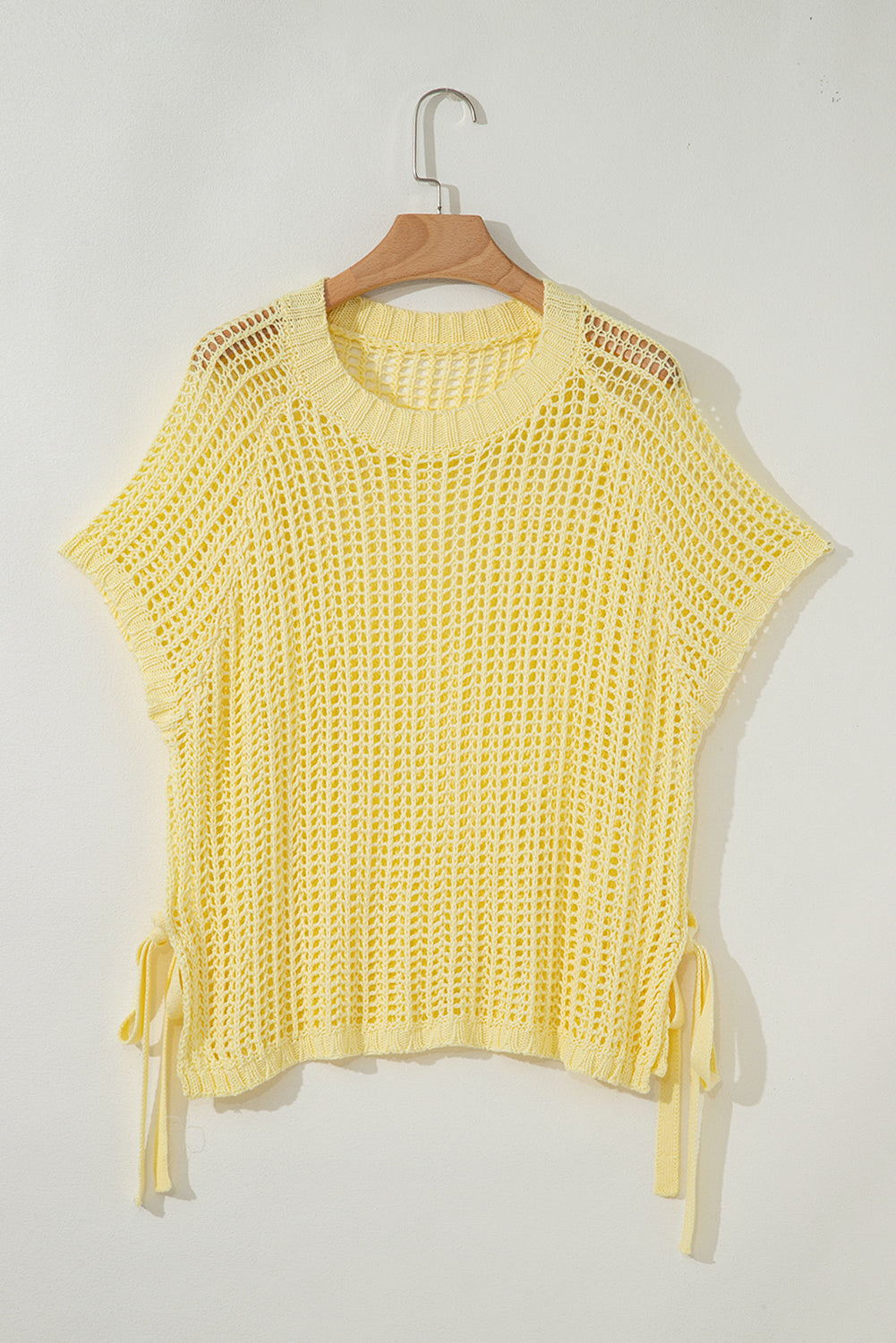 Yellow Cream Crochet Sweater Top