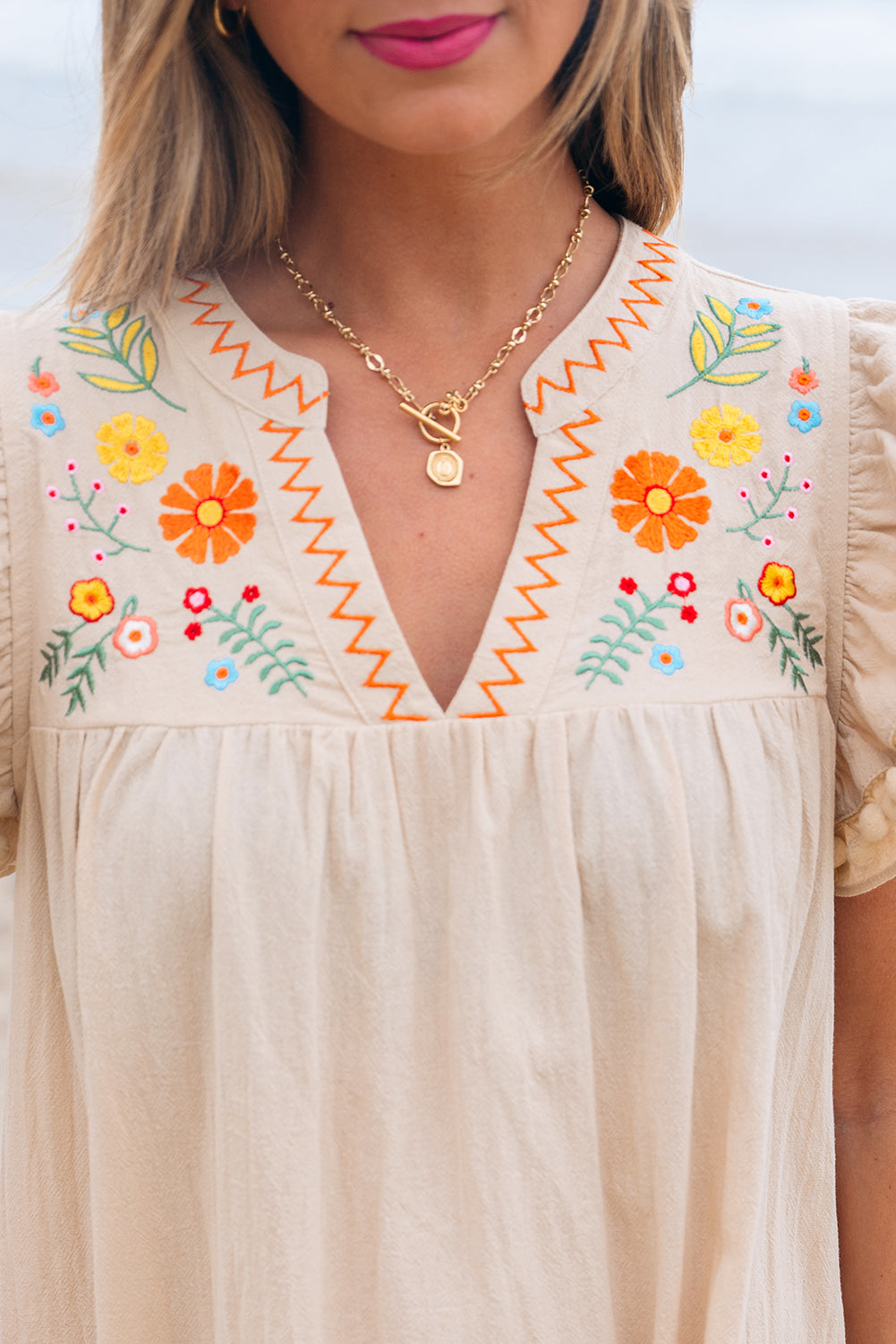 Bohemian Embroidery Flowy Short Dress