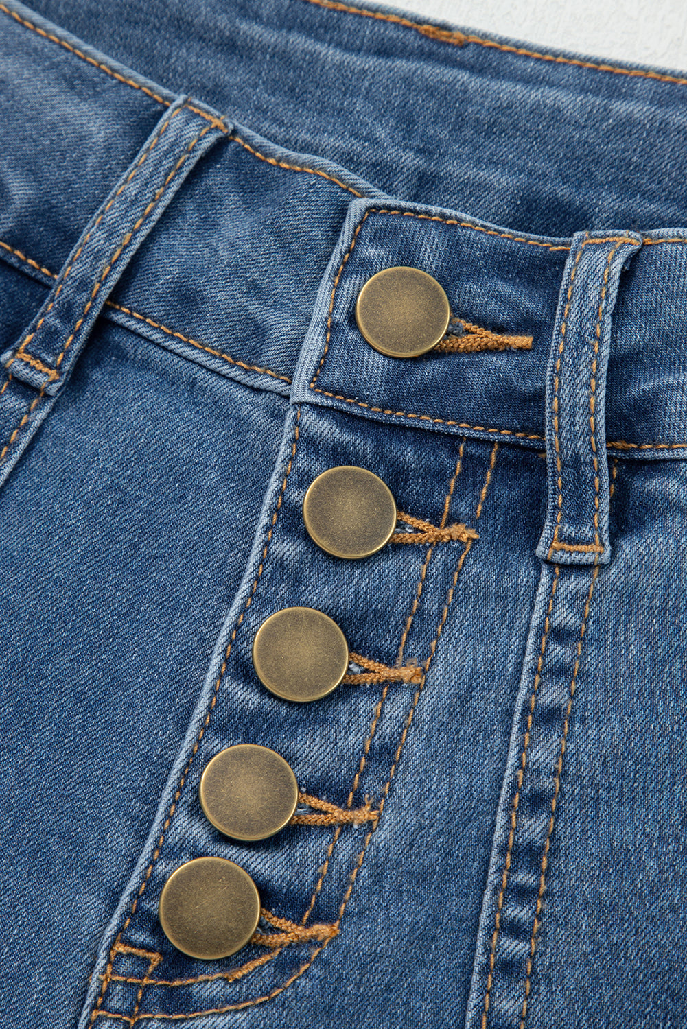 Blue High Waist Wide Leg Jeans