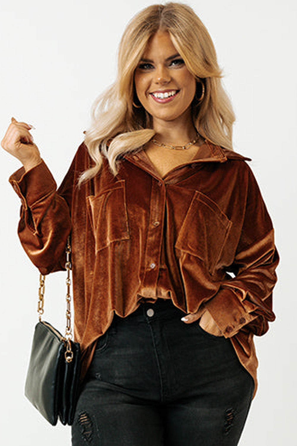Chestnut Velvet Shirt
