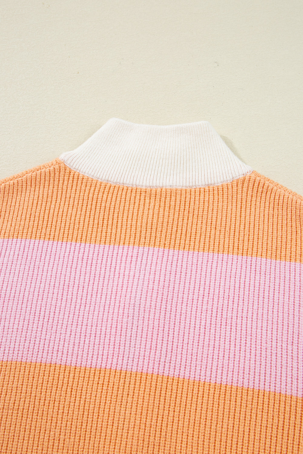 Orange Stripe Oversize Sweater
